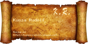 Kusza Rudolf névjegykártya