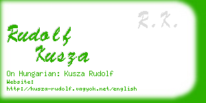 rudolf kusza business card